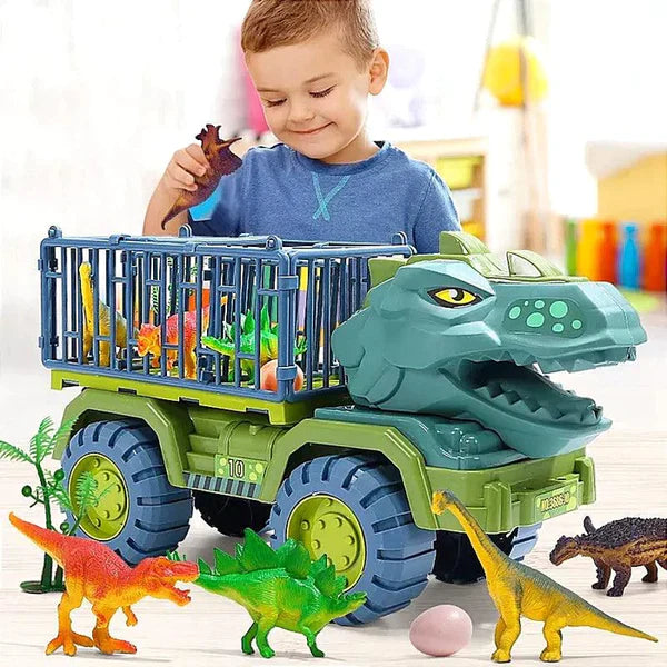 Carrinho Dinossauro Rex + Brinde (12 Dinossauros)