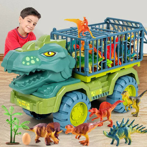 Carrinho Dinossauro Rex + Brinde (12 Dinossauros)